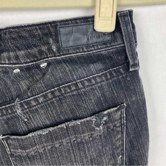 Agolde Chloe Low Rise Slim Jeans Liverpool Black Distressed Size 24 - Picture 8 of 10